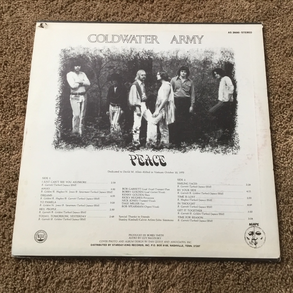 Peace (LP) by Coldwater Army - Picture 3 of 8